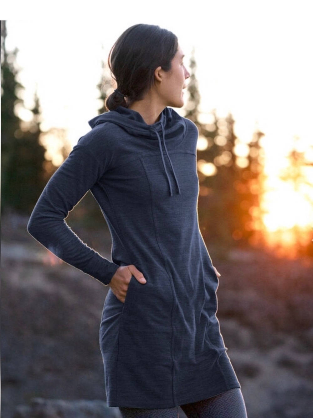 Toad & Co. Hibernation Hoodie Dress Gorpcore Athleisure Travel Cozy  L NWT - Picture 15 of 15
